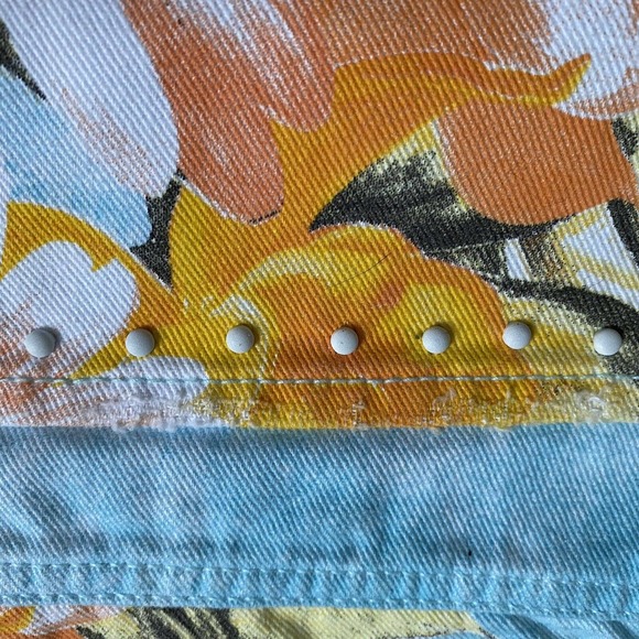 LANCA PERFUME Skirt SZ 8 A1A Mini Low Comfort Cold Washed Denim Made in Brazil - Picture 4 of 12